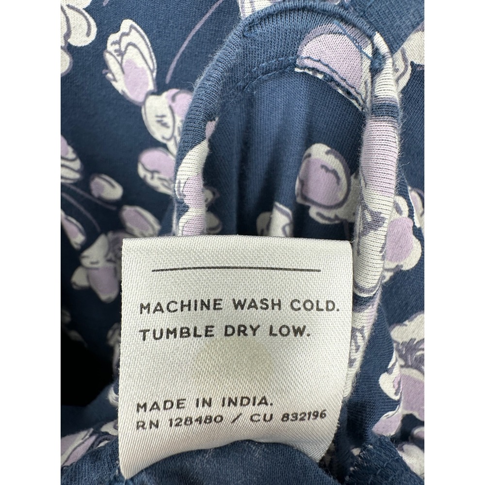 Pact Midi Dress Womens Medium Navy Blue Floral Organic Cotton Pockets Summer - Picture 8 of 10